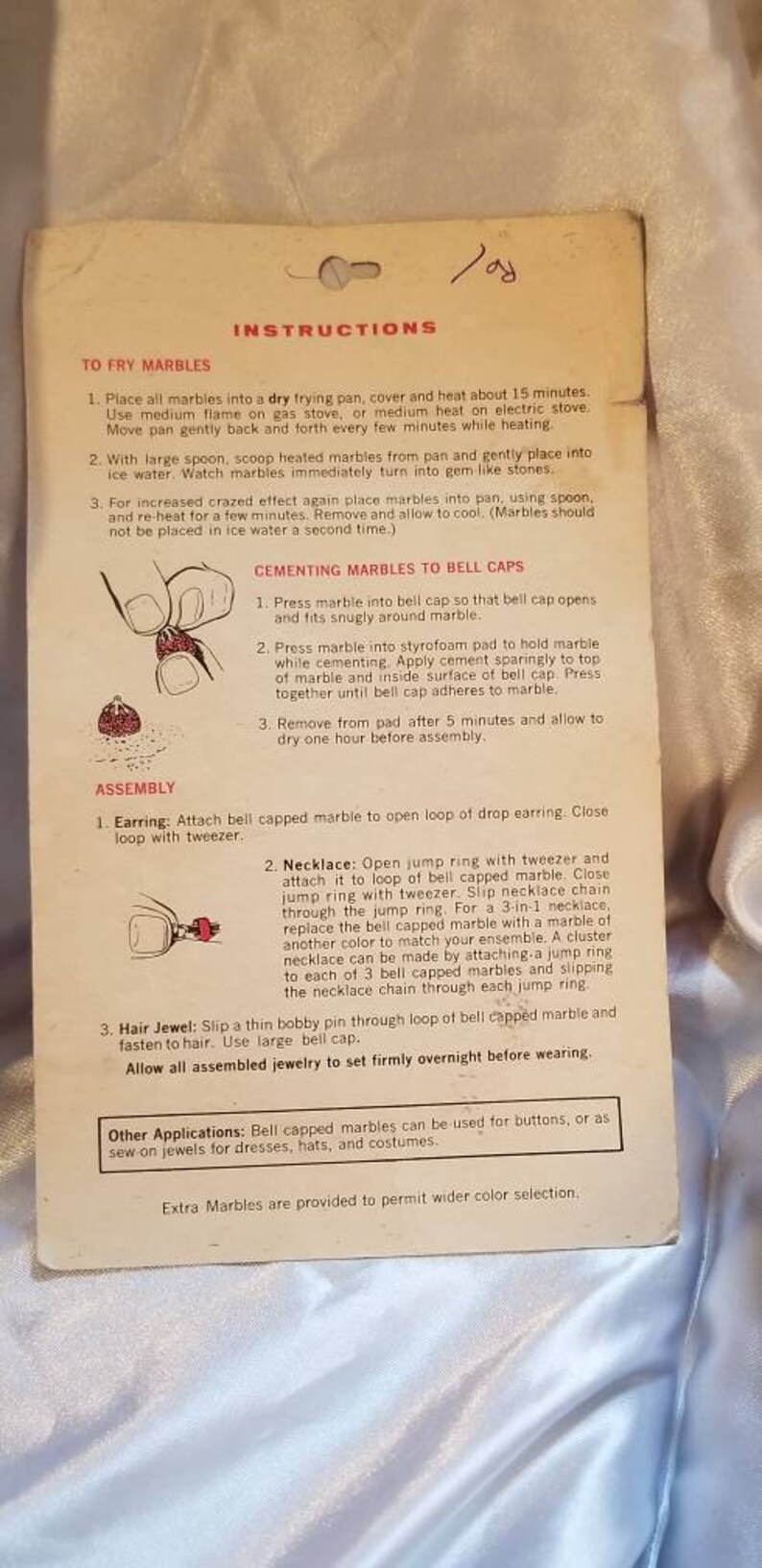 wacky vintage jewelery making kit fried marbles
