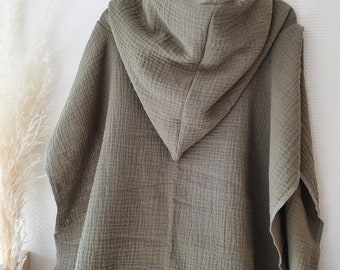 Bathing poncho olive