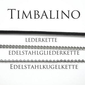 Timbalino name necklace made of stainless steel handcrafted with engraving, month stone necklace image 4