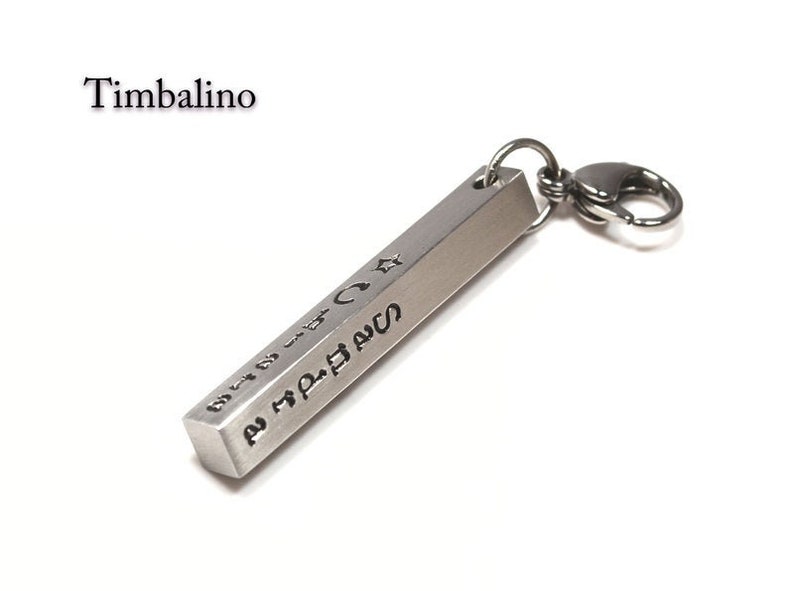 Personalisierter Schlüsselanhänger aus Edelstahl mit Gravur Namen, Geschenk für Papa Bild 1