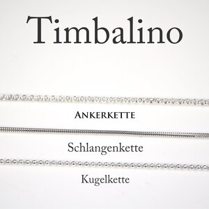 Timbalino handgefertigte Silber Kette mit Gravur, und Rosenquarz Perle Bild 5