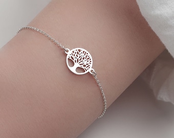 SCHOSCHON Armband Baum des Lebens 925 Silber Muttertag Geschenke für Frauen Lebensbaum Armkette Schmuck Geschenkidee Armkettchen