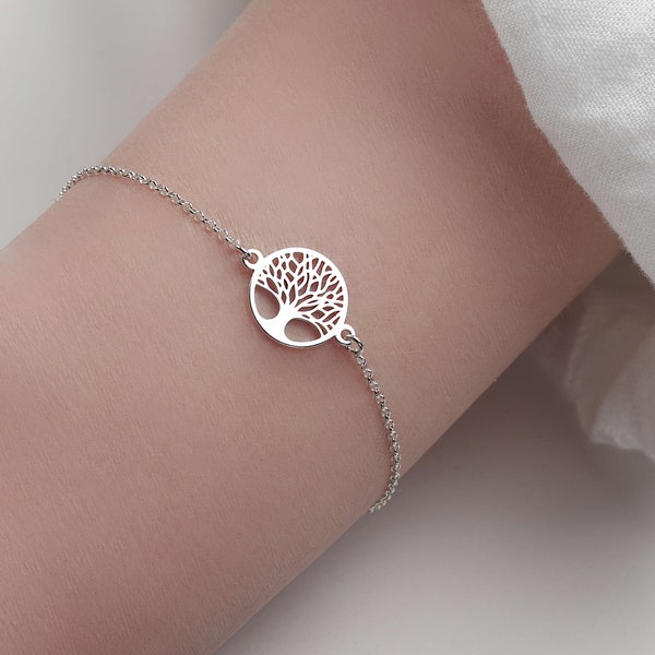 SCHOSCHON Armband Baum des Lebens 925 Silber Muttertag Geschenke für Frauen Lebensbaum Armkette Schmuck Geschenkidee Armkettchen