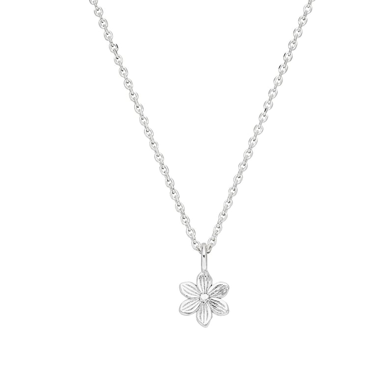 Kette Blüte mini 925 Silber Schmuckstück minimalistisch als Geschenk für deine Freundin Bild 3