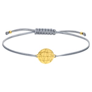SCHOSCHON Armband Weltkarte 925 Silber | Welt Globus Weltkugel beste Freundin Schwester