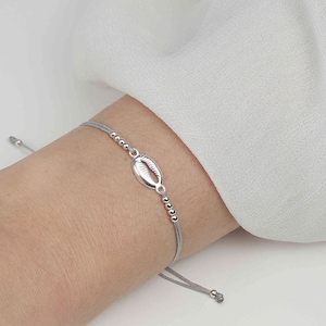 SCHOSCHON Damen Armband Muschel Kauri 925 Silber | Schmuck Muschelarmband Kaurimuschel Muschelschmuck