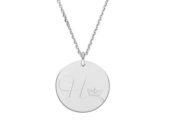 SCHOSCHON Buchstabenkette Gravurplättchen Bötchen Design 925 Silber - personalisierte Kette als Geschenk Abschlussgeschenk Reisegeschenk