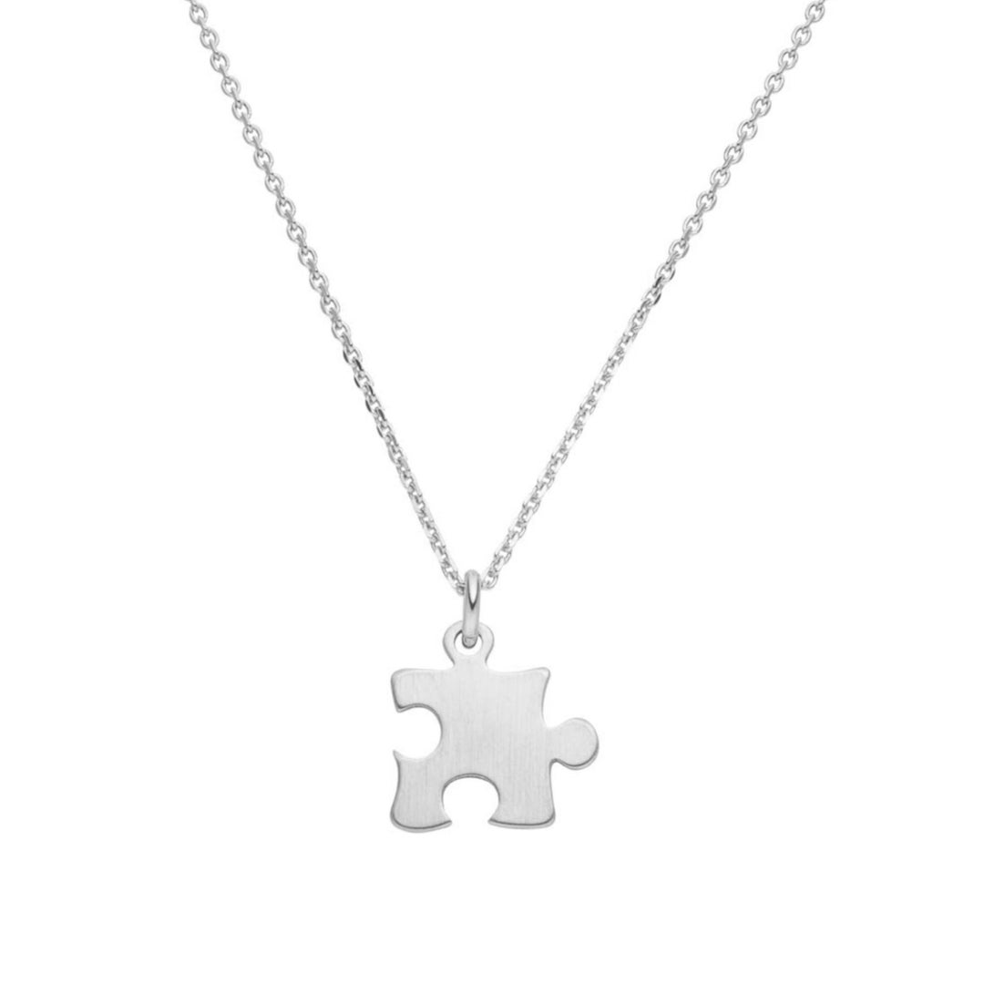SCHOSCHON Necklace Puzzle Piece 925 Silver Gold Plated Chain Etsy