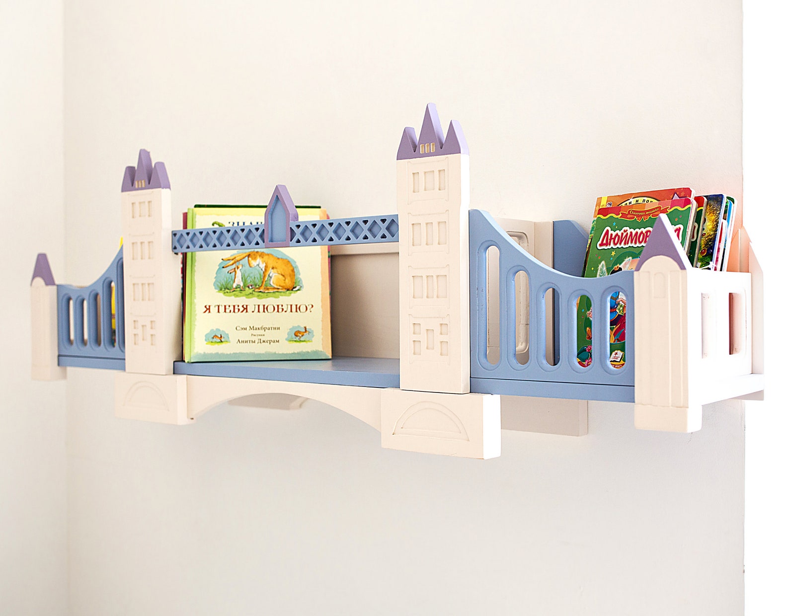 Kids bookcase wall Wooden bookshelf Baby book shelf Kids Etsy