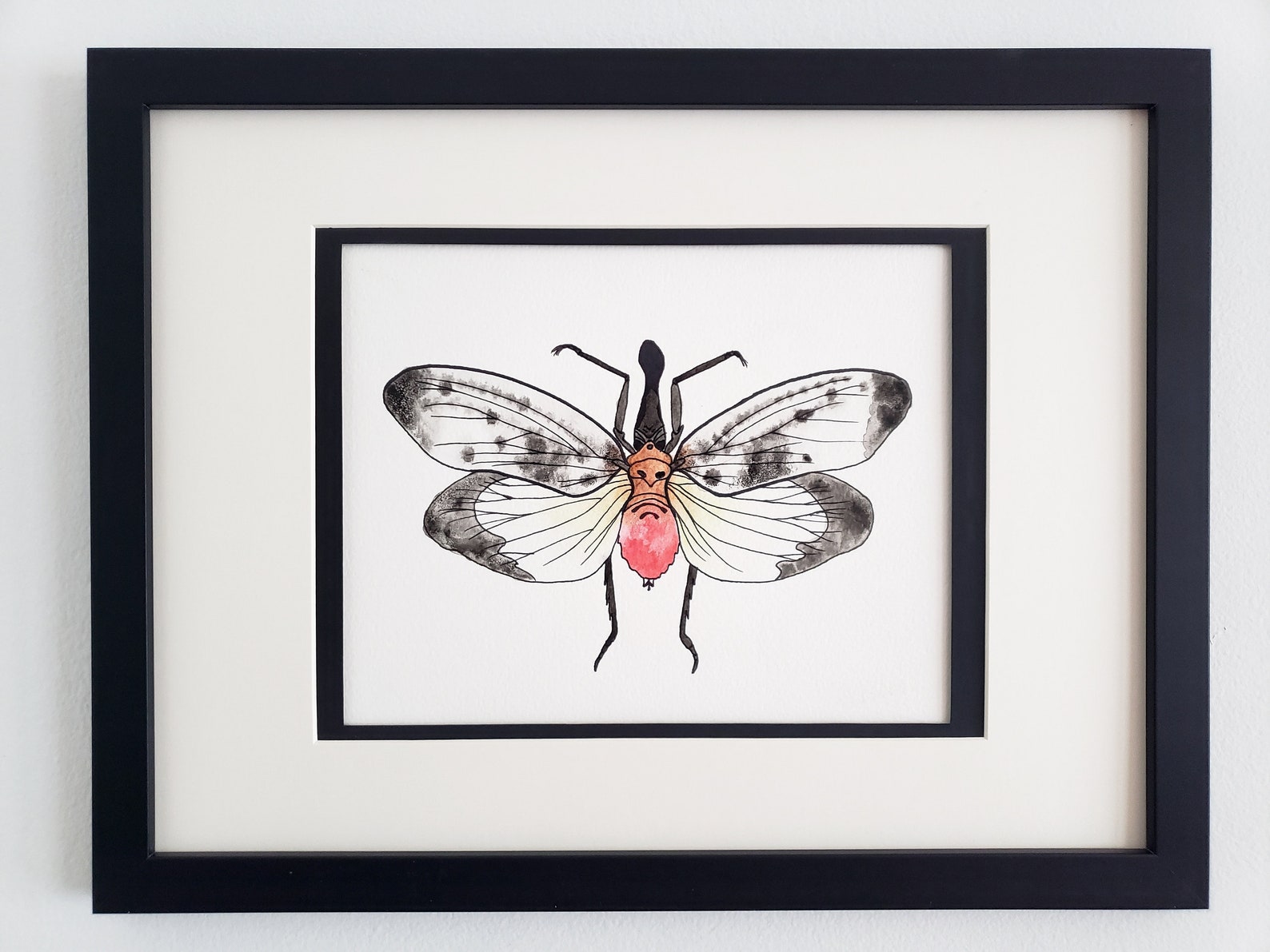 Lanternfly Original Watercolor Painting L Insect Painting L Bug ...