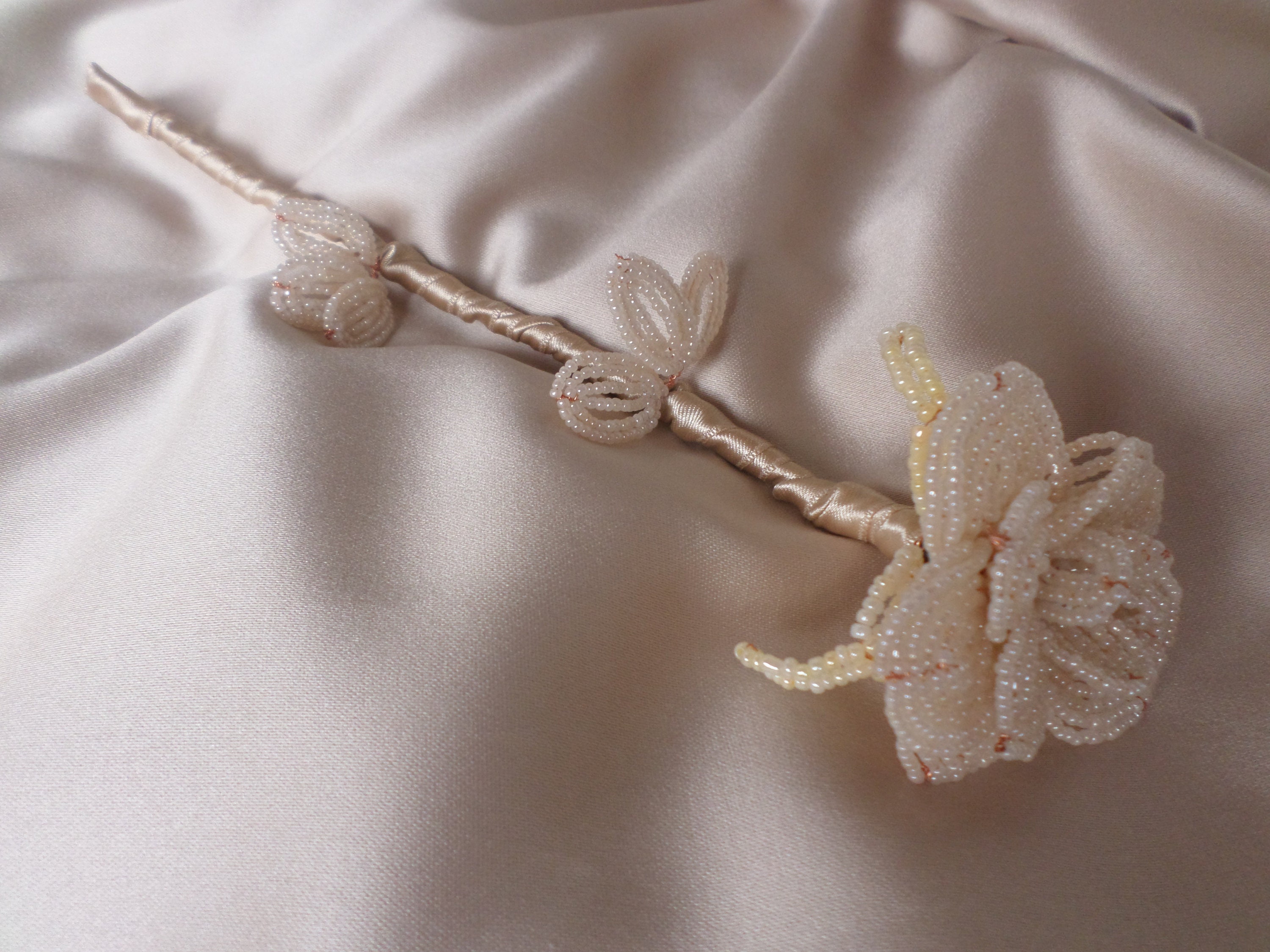 Romantic Gift Rose Flower Beaded Rose Home Decor Elegant Etsy