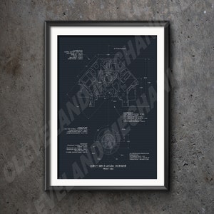 Digital - Chevy GEN 3 LS1/LS6 - Engine-Block Blueprint Art Collection, Dark, 300+ dpi, jpeg, Mechanical Drawing, GM Engine Block Art
