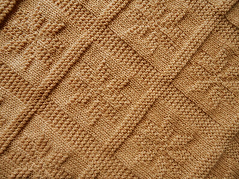 Baby blanket golden brown crib Ready to ship! Knitted newborn natural wool bedspread stroller Unisex throw blanket for bed car seat