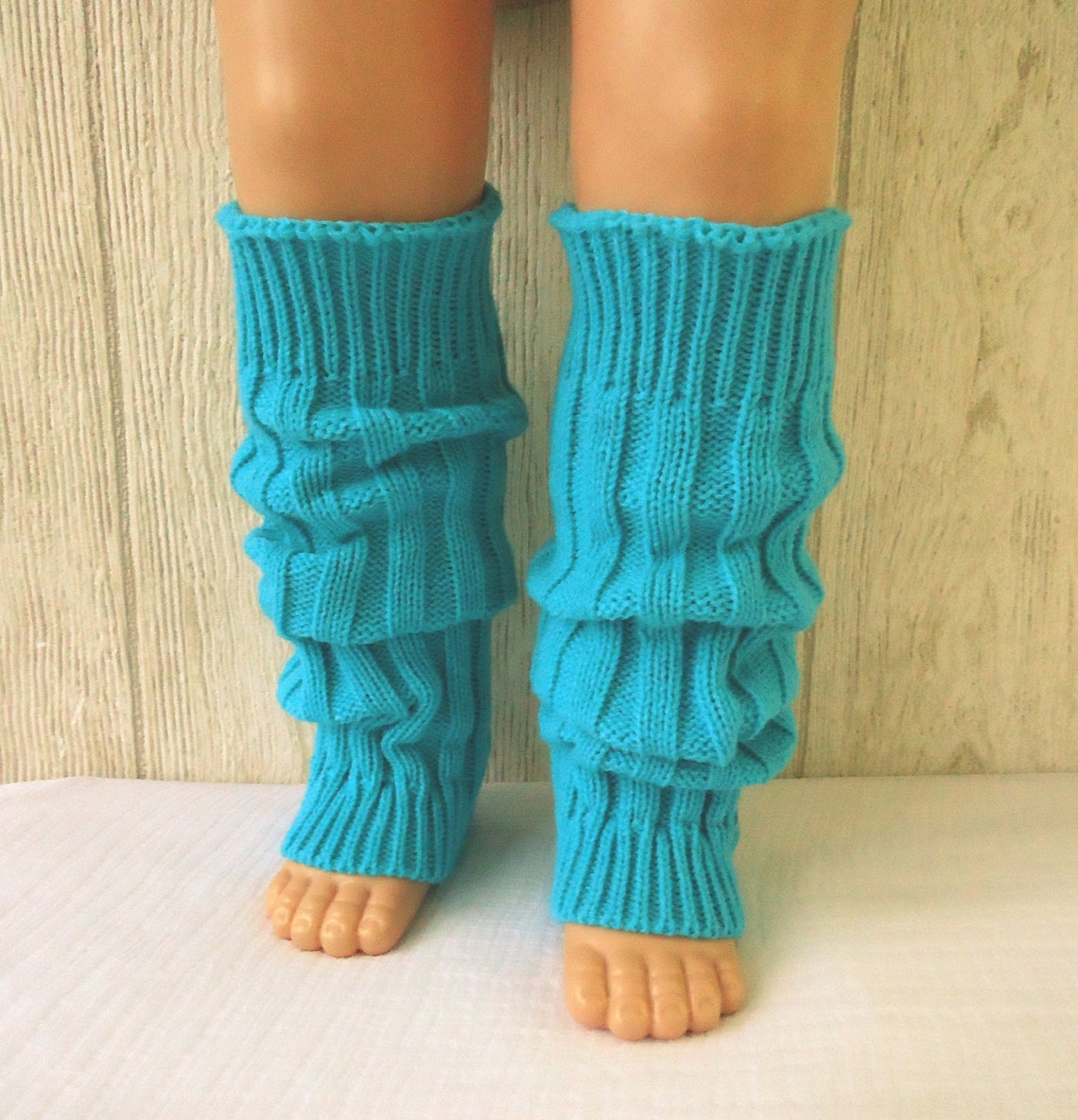 Leg warmers kids Teal knitted for Girls Boy Toddler Etsy