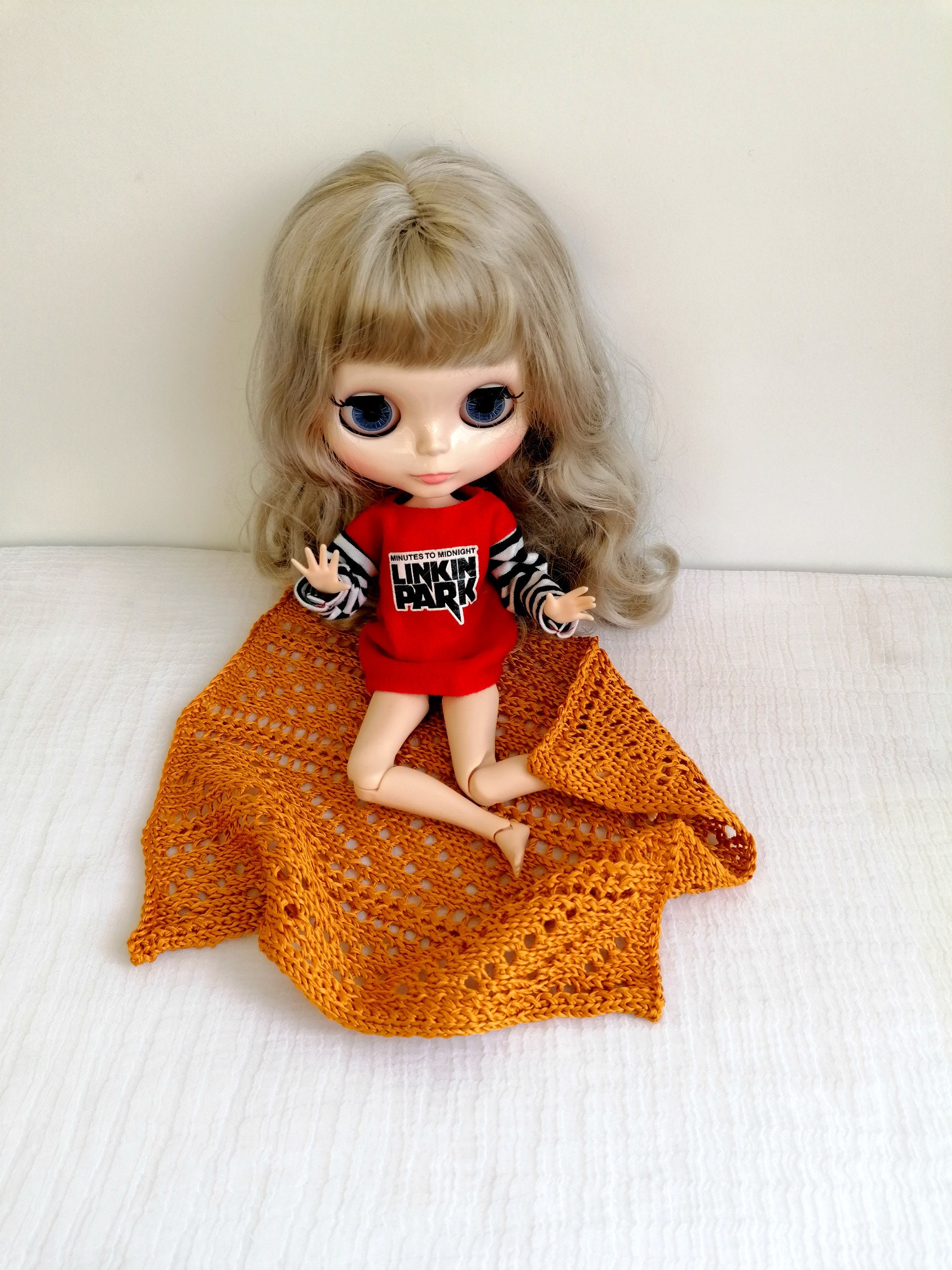 Baby Doll Blanket for Miniature Dollhouse 1 12 Scale Mustard Etsy