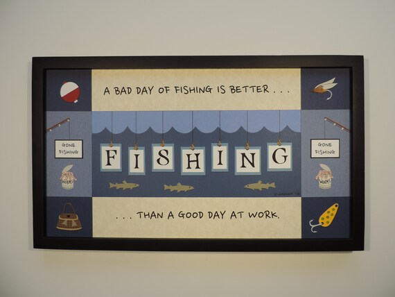 Fishing Inspirational Sports Wall Art Quotes Sayings Etsy