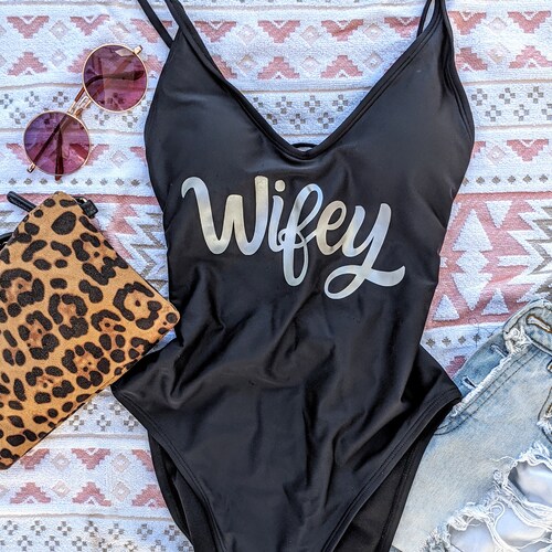 Wifey Swimsuit Bride Swimsuit Bride Bathing Suit Etsy Canada