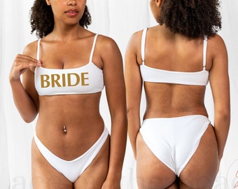 Bride Bikini - Bride Swimsuit - Bride Bathing Suit - Bachelorette Bathing Suit