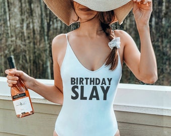 Birthday slay swimsuit plus size sale