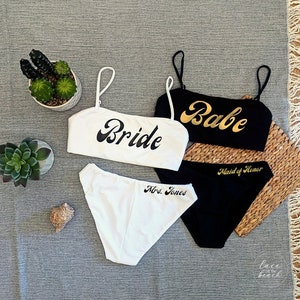 Bride Bikini - Bride Swimsuit - Bride Bathing Suit - Bachelorette Bathing Suit