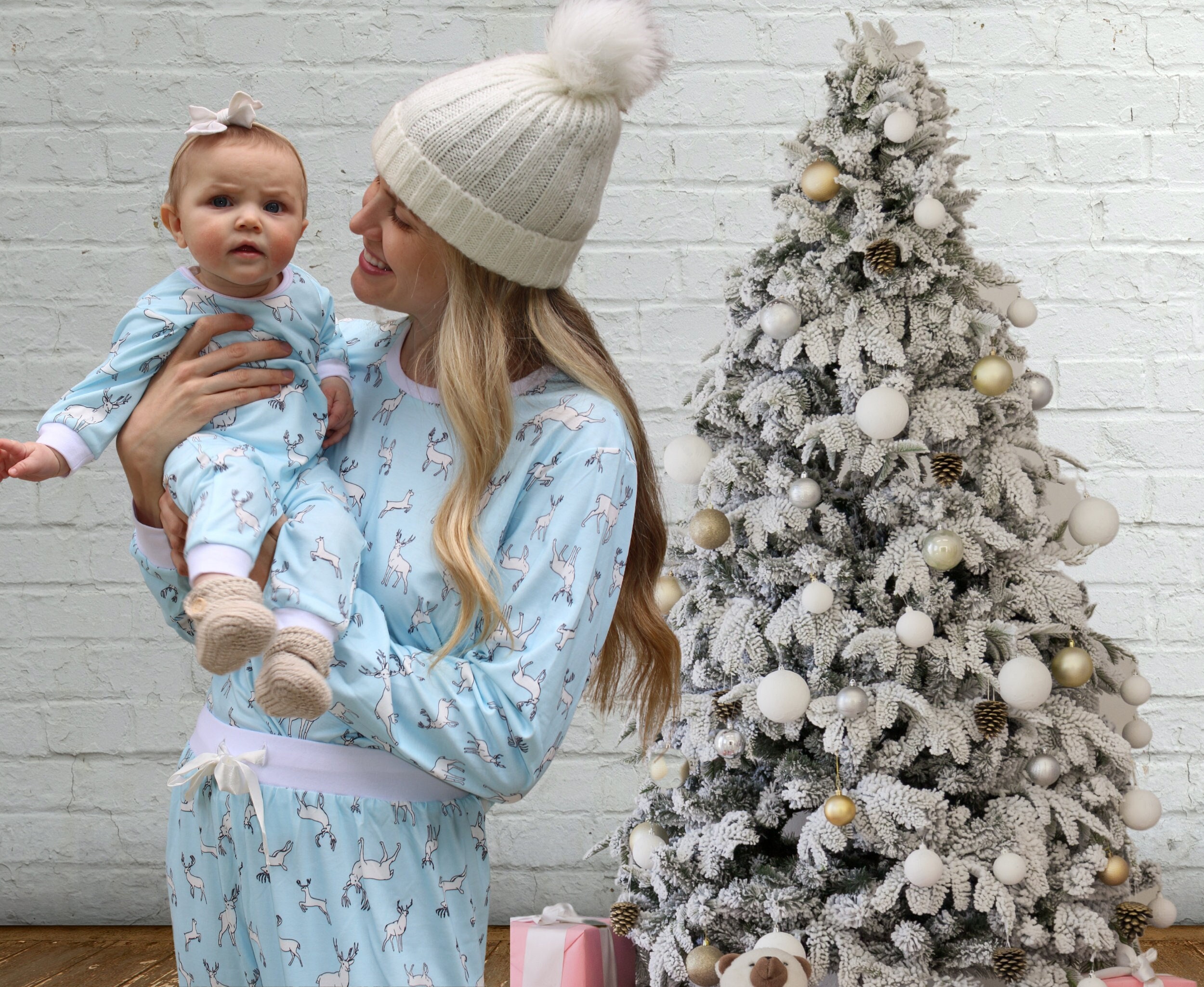 Mommy and baby christmas pajamas sale