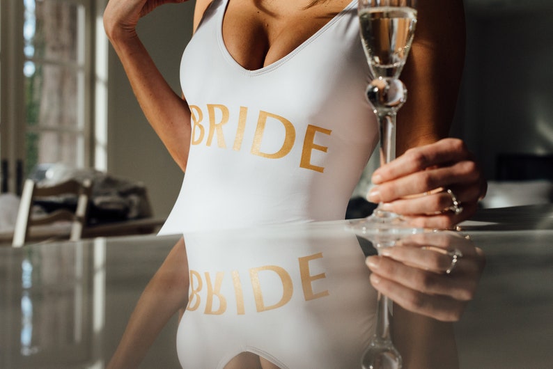 Bride Bathing Suit – Bride Swimsuit - Bachelorette Bathing Suit – Bride Swimwear - Team Bride Swimsuit - Onepiece Swimsuit - custom swimwear bild 8