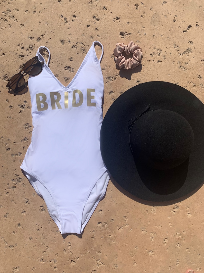 Bride Swimsuit Bride Bathing Suit Bachelorette Bathing - Etsy Canada