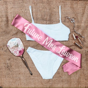 Future Mrs Sash - Satin Sash - Bride Sash - Future Mrs Sash - Custom Sash - Bachelorette Party Sash