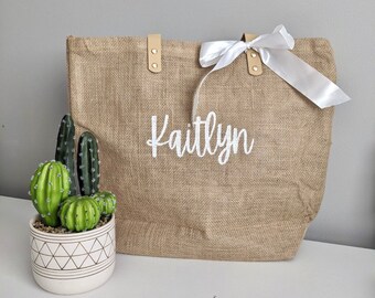 Tote Bag Personnalisable - Mrs Tote Bag - Custom Tote Bag - Custom Beach Bag - Personalized Bag - Burlap Bag