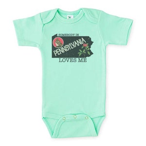 Pennsylvania Onesie®, Somebody In Pennsylvania Love Me, PA Onesie®, PA Bodysuit, Gift For Baby, Soft Onesie®, Sublimated Design, PA Baby