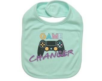 Gaming Bib, Game Changer, Gamer Baby Announcement, Gamer Baby Bib, Gaming Baby, Super Soft, Sublimated Design, Future Gamer, Game Controller