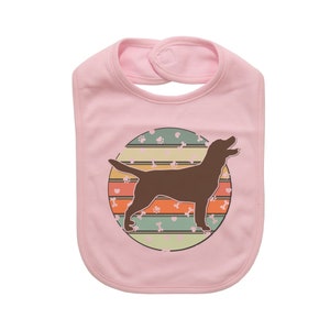 Labrador Baby Bib, Labrador Sun, Dog And Baby, Black Lab, Baby And Labrador, Sublimated Design, Labrador Mom, Chocolate Lab, Baby And Puppy