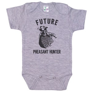 Pheasant Hunting Onesie®, Future Pheasant Hunter, Baby Hunting Outfit, Pheasant Bodysuit, Sublimated Design, Super Soft Romper