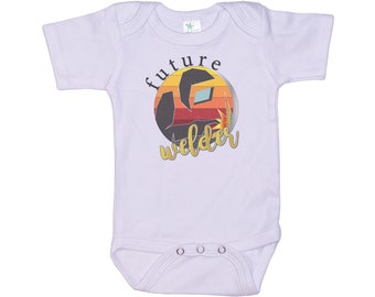 Welding Onesie®, Future Welder, Baby Welding Outfit, Welder Onesie®, Welding Bodysuit, Soft Onesies®, Sublimated Design, Newborn Welder