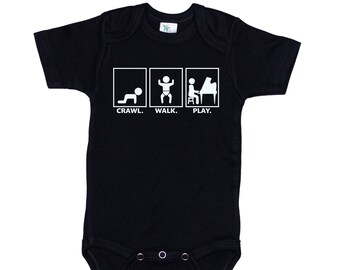Piano Onesie®, Crawl Walk Play, Baby Piano Outfit, Musician Onesie®, Pianist Bodysuit, Super Soft Rompers, 10 Onesie Options, Future Pianist