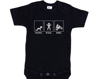 Dirt Bike Onesie®, Crawl Walk Ride, Dirt Bike Bodysuit, Motocross Onesie®, Racing Onesie®, Baby Racing Outfit, Baby Gift, Motocross Baby