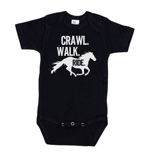 Crawl Walk Ride, Horse Onesie®, Horse Bodysuit, Baby Horse Outfit, Equestrian Onesie®, Equestrian Bodysuit, Baby Shower Gift, Horse Creeper