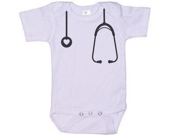 Stethoscope Onesie®, Baby Doctor Onesie®, Nurse Bodysuit, Baby Nurse Outfit, Infant Doctor Outfit, Stethoscope Romper, Baby Medical Creeper