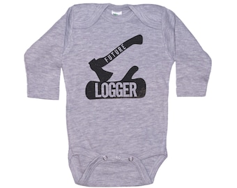 Logger Onesie®, Logger Bodysuit, Future Logger, Lumberjack Onesie®, Lumberjack Bodysuit, Lumberjack Baby, Logger Baby, Baby Announcement