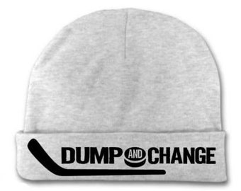 Baby Hockey Apparel, Dump And Change, Baby Beanie, Hockey Baby, Baby Shower, Newborn Hockey, Hockey Hat, Cute Baby Beanie, Infant Hockey Hat
