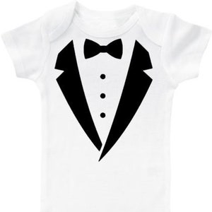 Tuxedo Onesie®, Tuxedo Bodysuit, Tuxedo Baby Outfit, Newborn Tuxedo Romper, Infant Tuxedo Outfit, Tuxedo Outfit for Baby image 1