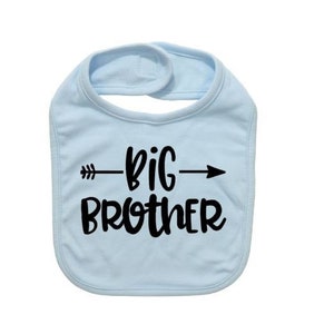 Baby Bib, Big Brother, Baby Announcement, Big Brother Arrow, Infant Bibs, Infant Apparel, Big Bro, Newborn Gift, Cute Baby Gift, Trendy Baby