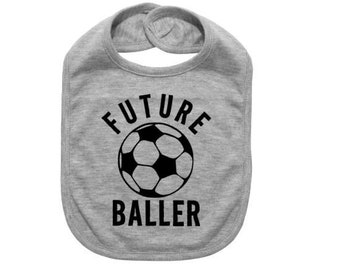 Soccer Bib, Future Baller, Futbol Bib, Baby Shower Gift, Baby Soccer Bib, Futbol Apparel, Newborn Soccer Bib, Infant Bibs, Infant Sports
