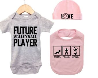 Volleyball Its in My DNA Toddler Baby Girl Boy Romper Jumpsuit Outfit Short Sleeve Bodysuit Tops Clothes