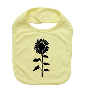 Sunflower Baby Bib, Cute Newborn Bib, Infant Flower Bib, Pretty Baby Bibs, Infant Sunflower Bib, Baby Accessories, Newborn Baby Bib, Flower