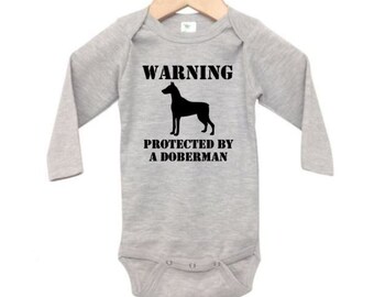 Vulgar Baby Bodysuit My Best Friend is a Doberman