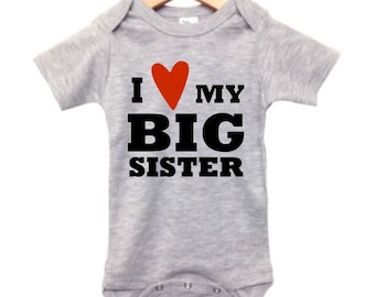 big sister baby vest