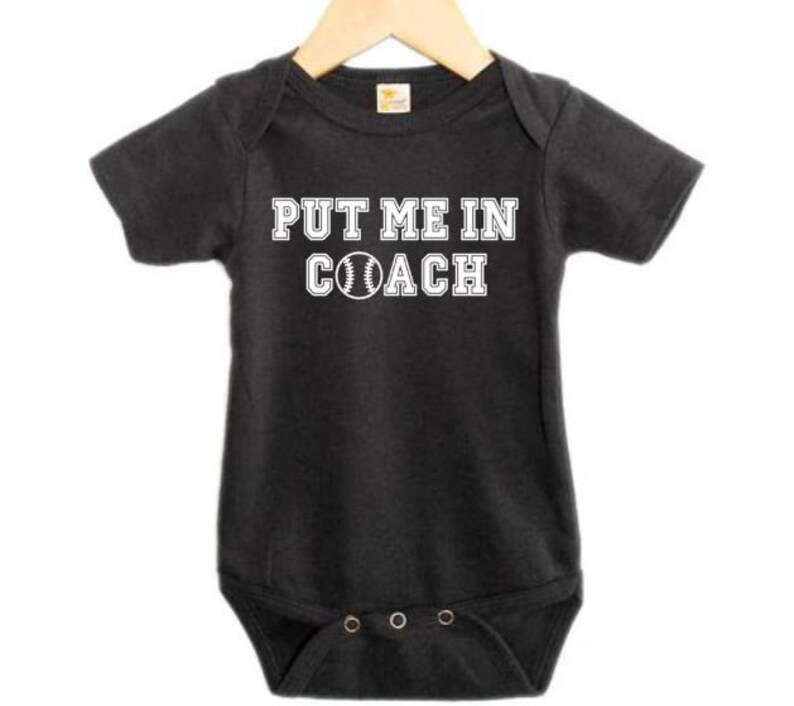 Baby Baseball Outfit Put Me in Coach Baseball Onesie Etsy