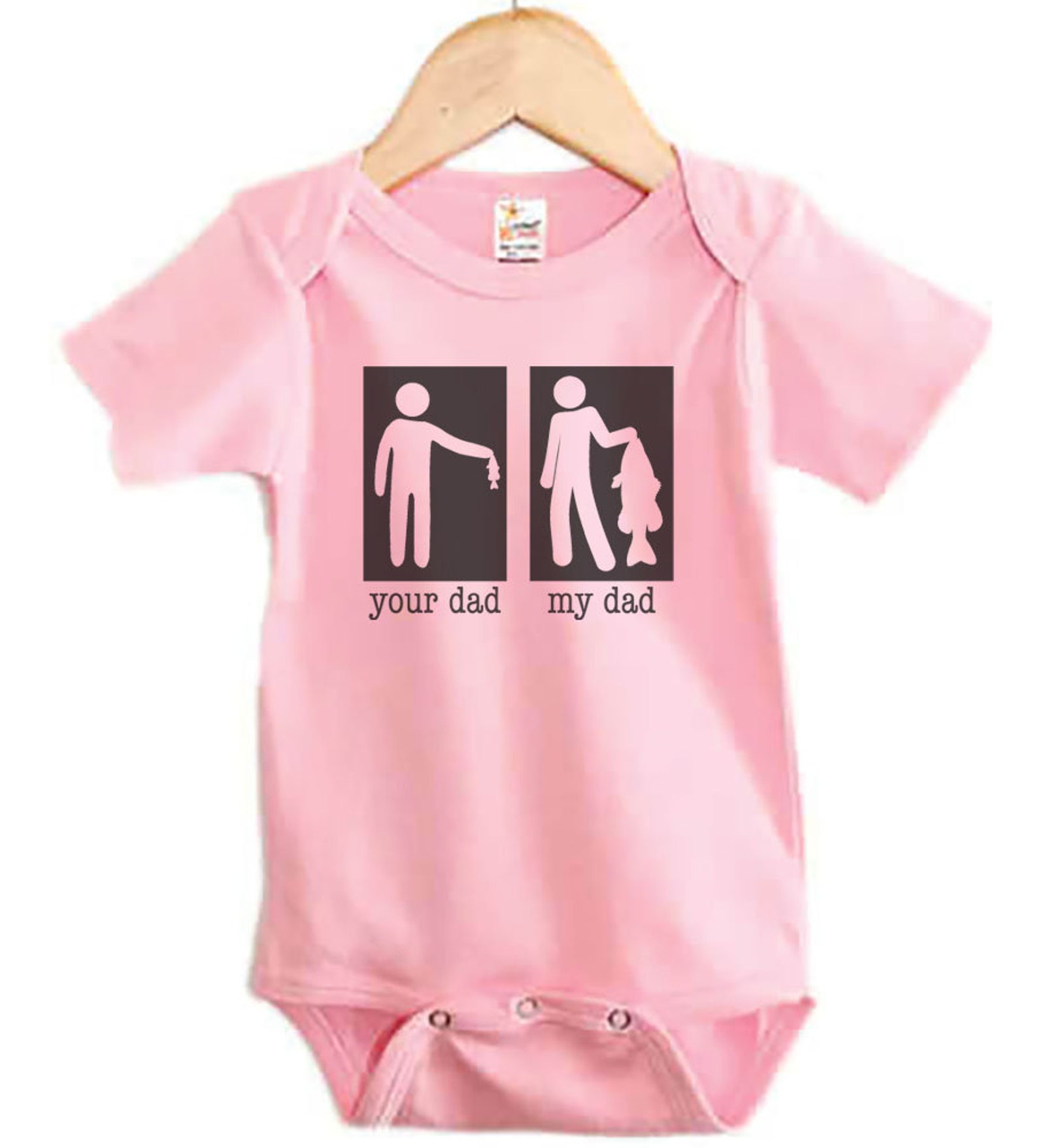 Fishing Onesie Your Dad My Dad Baby Fishing Outfit Funny Etsy