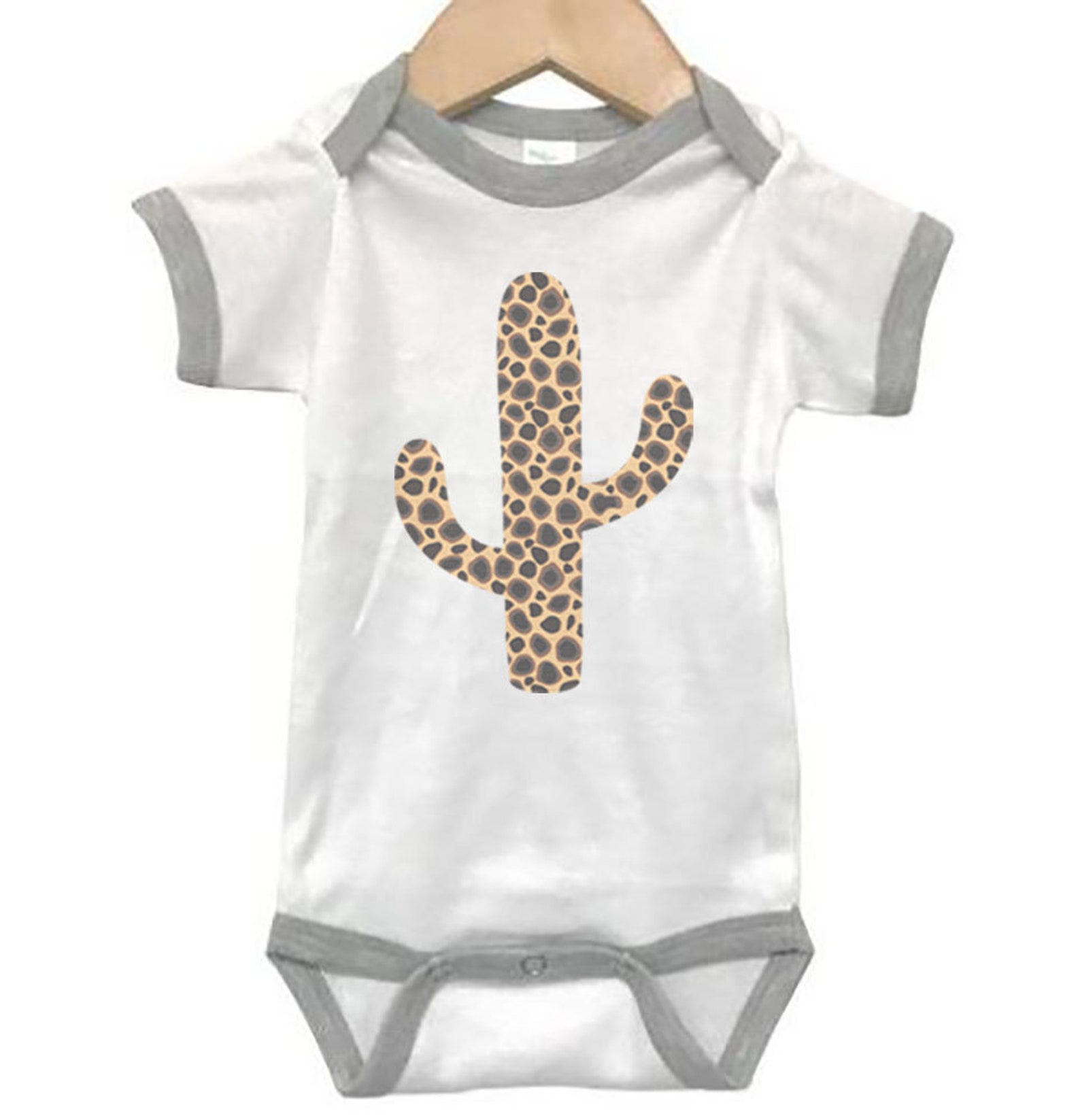 Cactus Onesie Leopard Cactus Baby Cactus Outfit Leopard Etsy